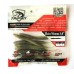 Силіконка для риби, Taipan Rain Worm, 3,8 дюйма, 8шт/уп, колір №13 Green pumpkin сhartrease neon